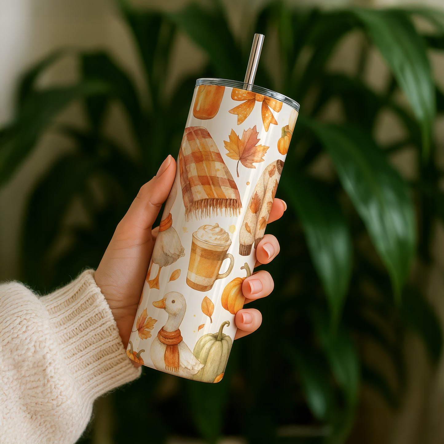 Autumn Patterned 20oz Tumbler