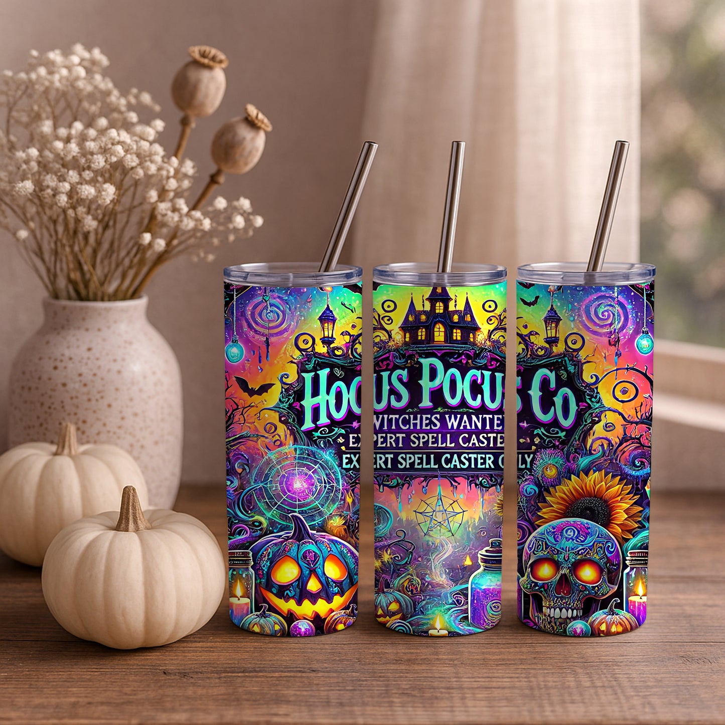 Halloween Hocus Pocus Colourful Drinks 20oz Tumbler