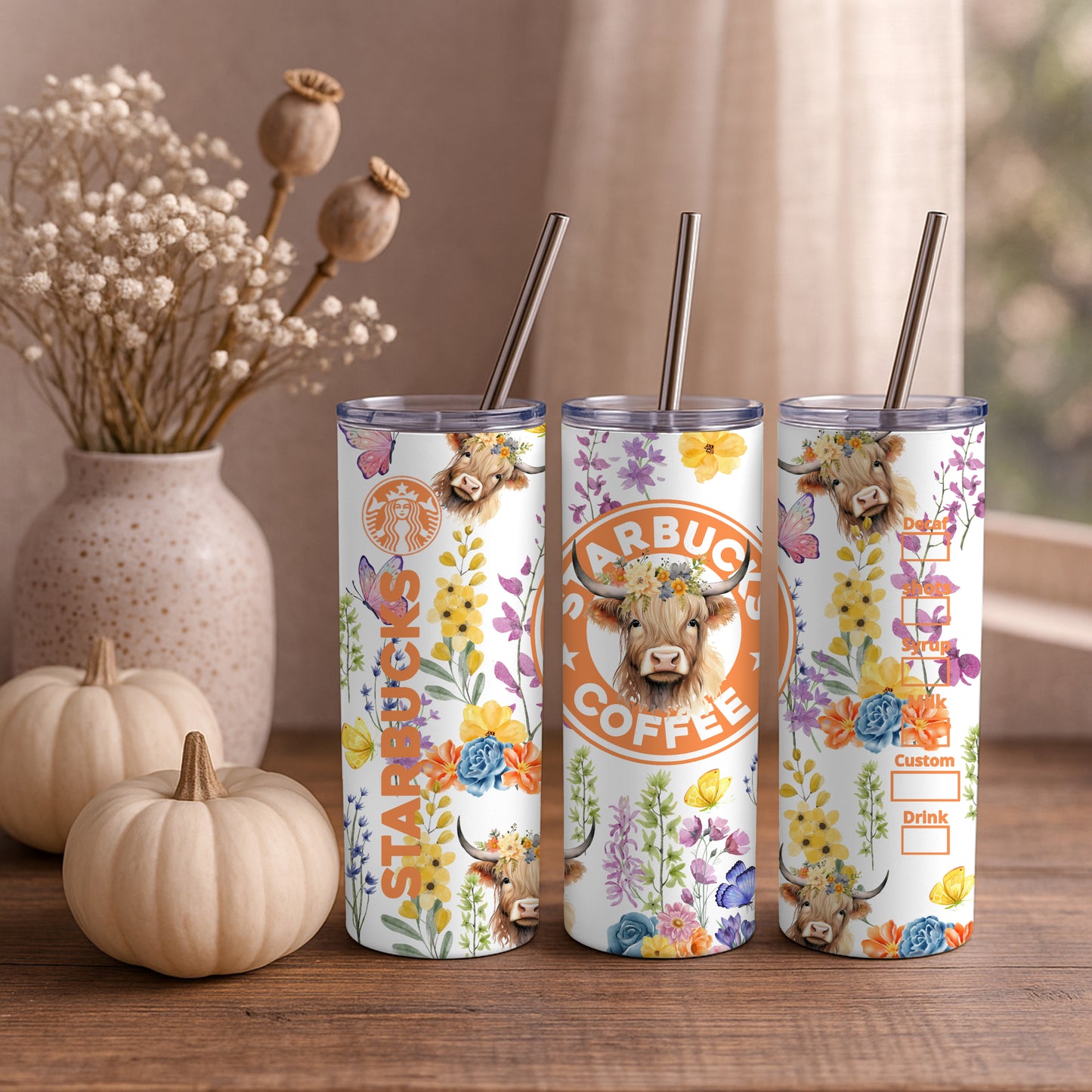 Highland Cow Starbucks Inspired 20oz Tumbler