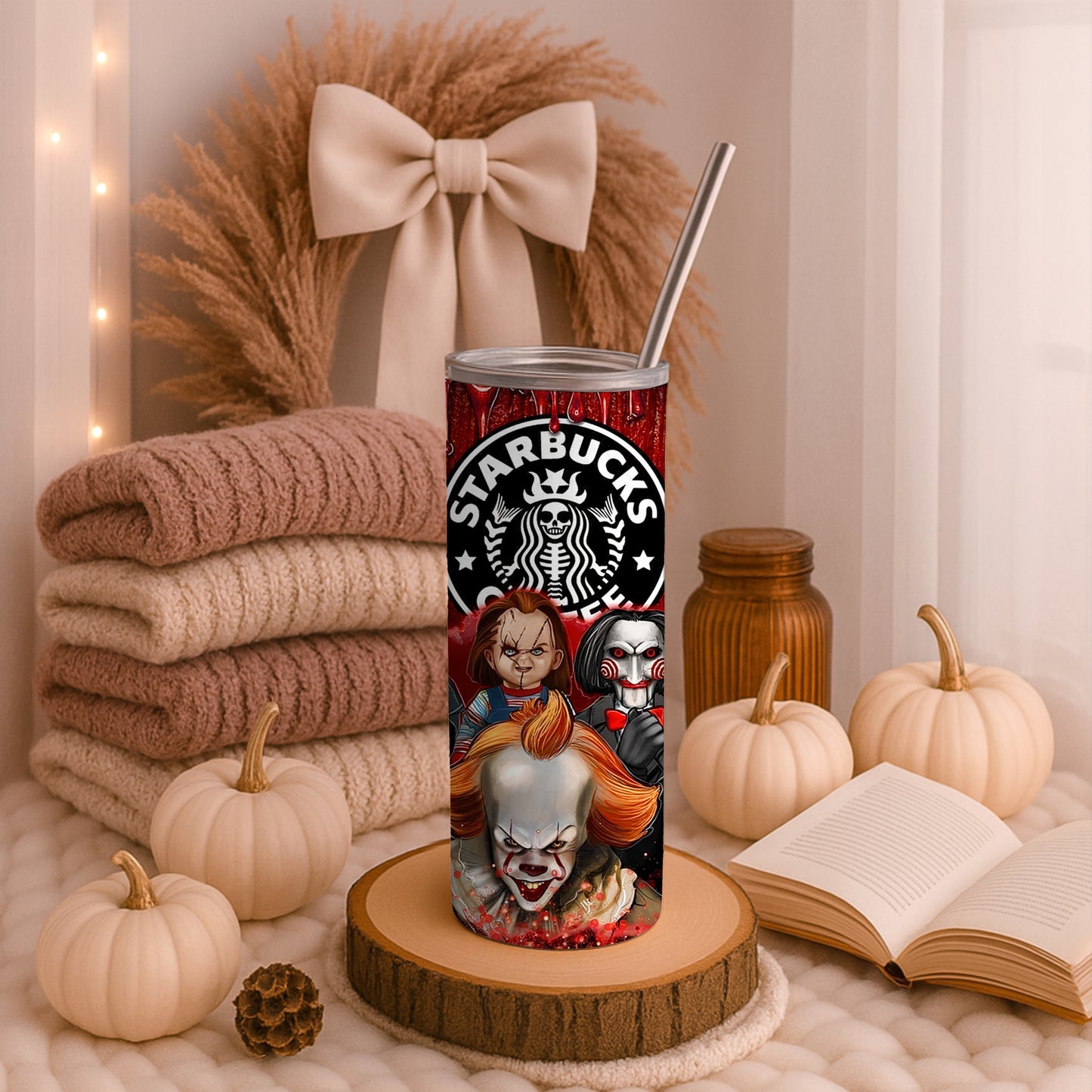 Horror Movie Characters Starbucks Inspired 20oz Tumbler