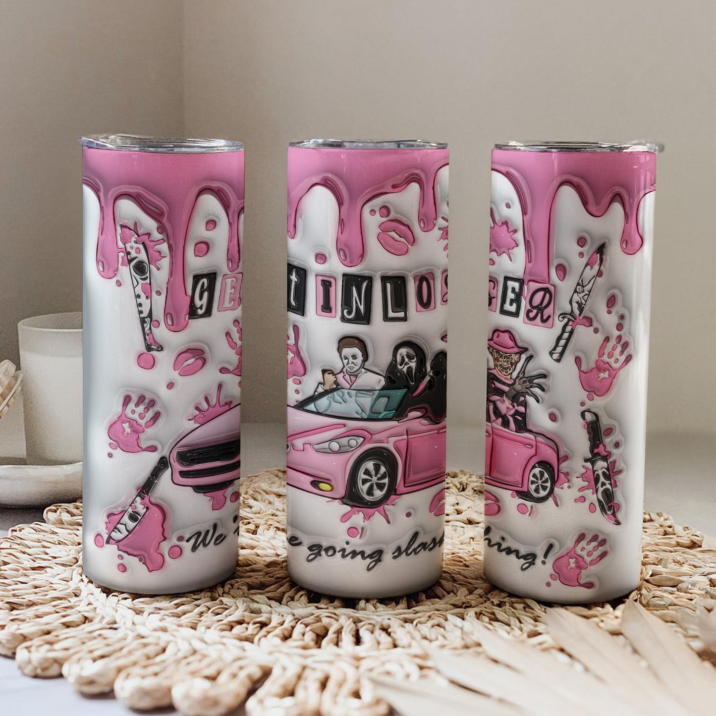 Pink Scream “Get in Loser” 20oz Tumbler