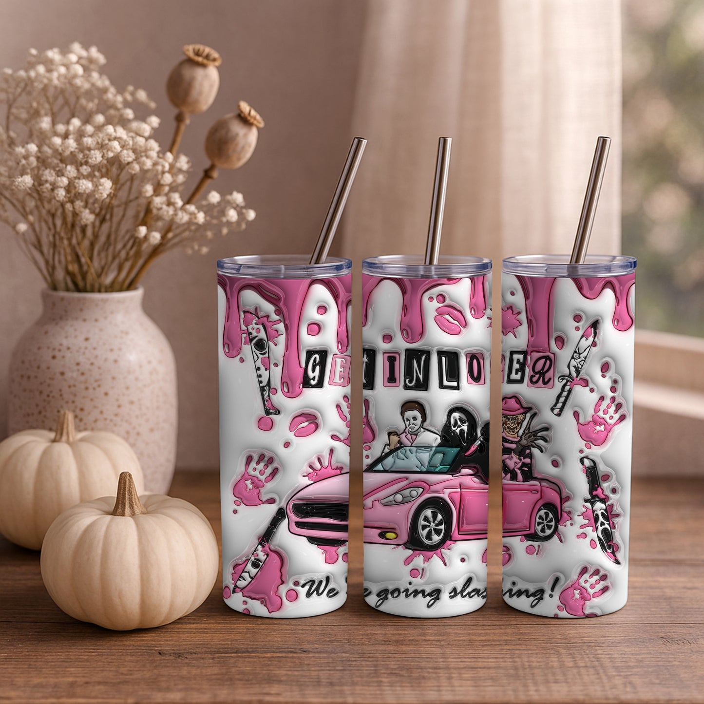 Pink Scream “Get in Loser” 20oz Tumbler