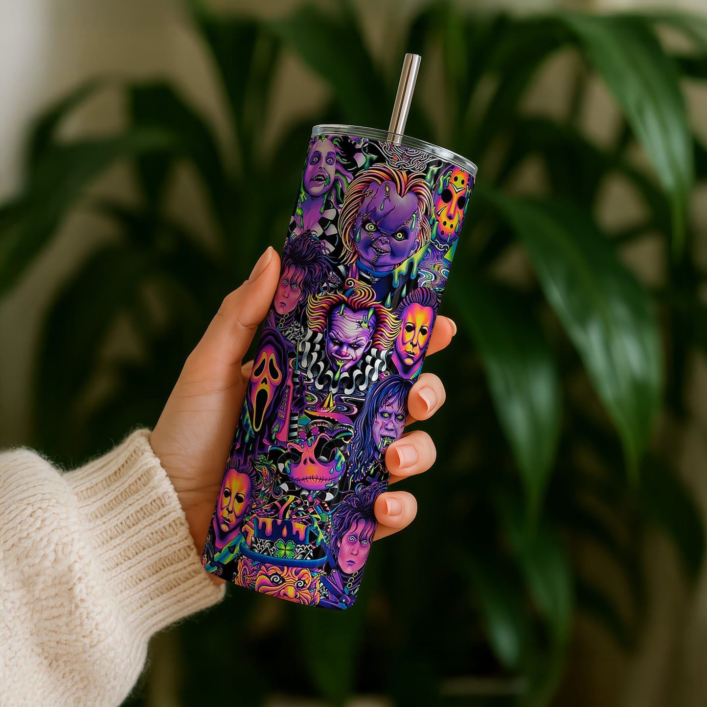 Psychedelic Halloween Characters 20oz Tumbler