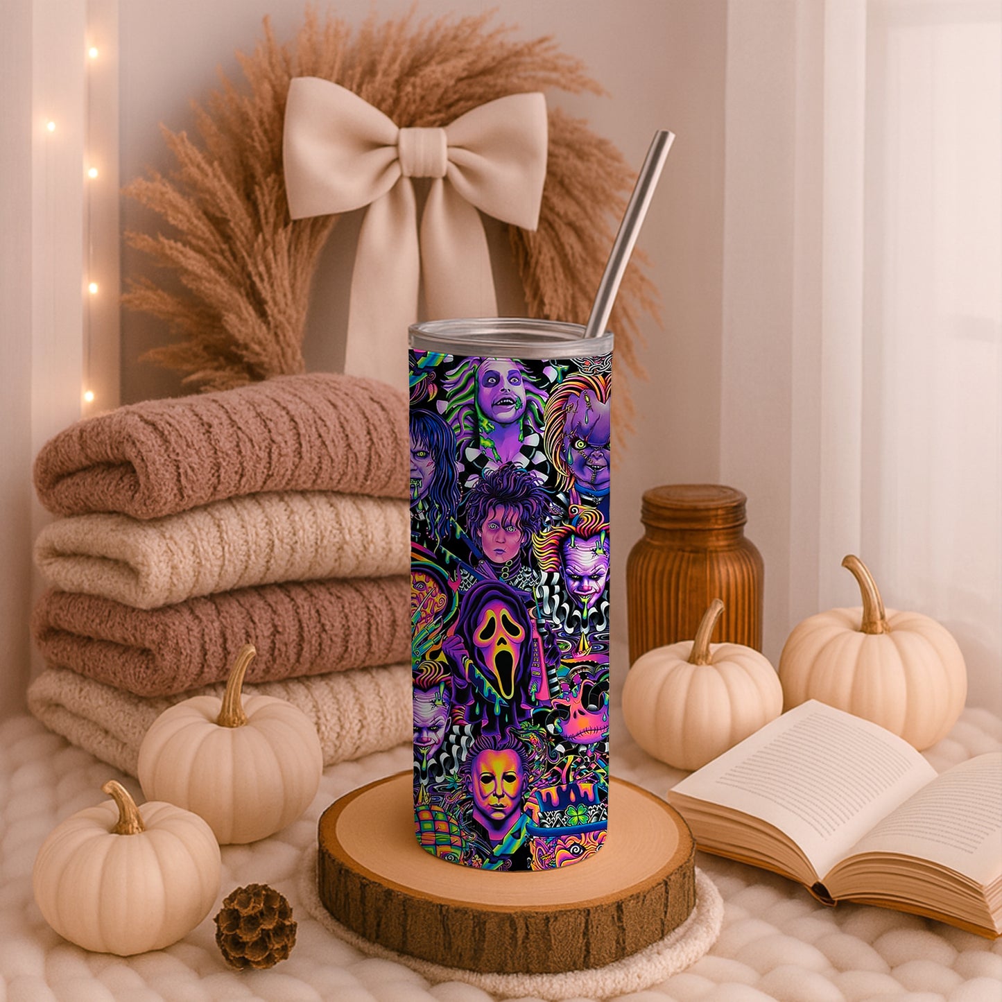 Psychedelic Halloween Characters 20oz Tumbler