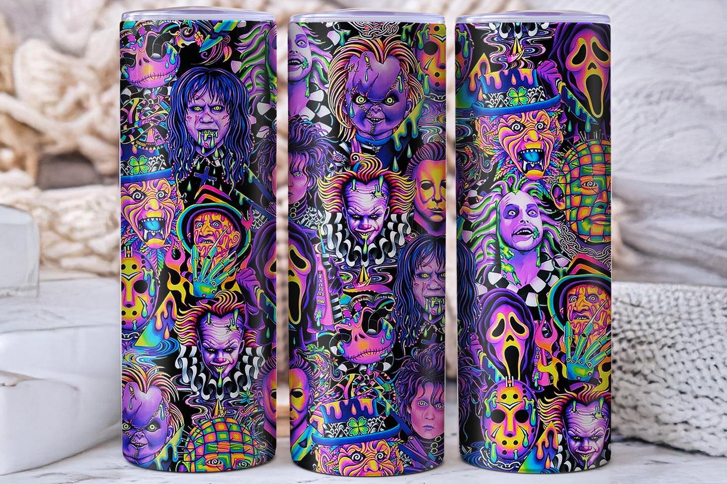 Psychedelic Halloween Characters 20oz Tumbler