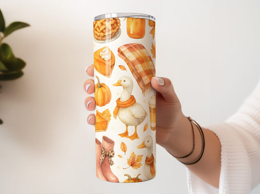 Autumn Patterned 20oz Tumbler