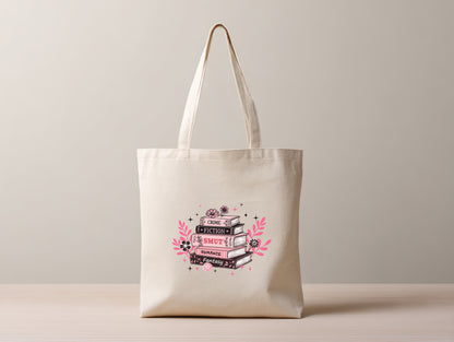 Book Stack Organic Tote Bag