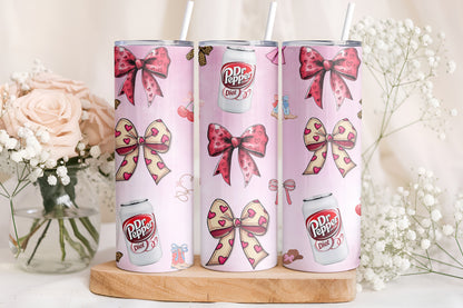 Dr Pepper Pink Bow 20oz Tumbler