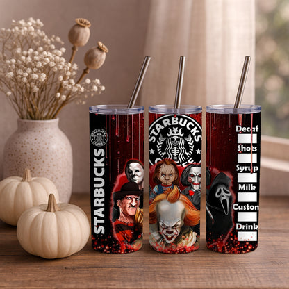 Horror Movie Characters Starbucks Inspired 20oz Tumbler