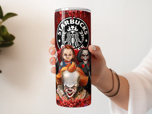 Horror Movie Characters Starbucks Inspired 20oz Tumbler