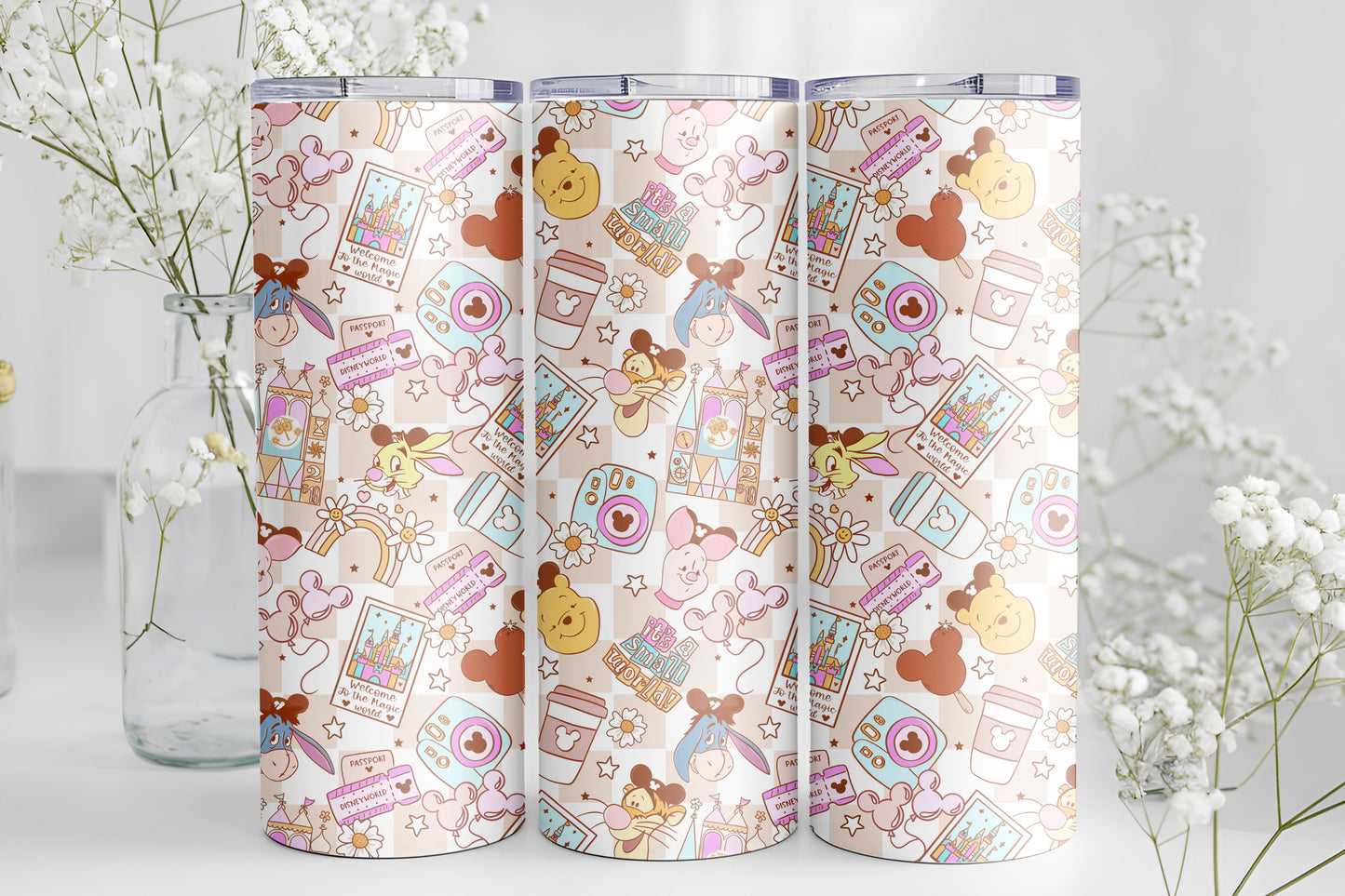Pooh Pattern 20oz Tumbler