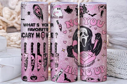 Pink Glittery Scream 20oz Tumbler