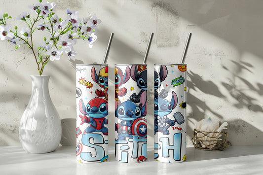 Superhero Stitch Pattern 20oz Tumbler