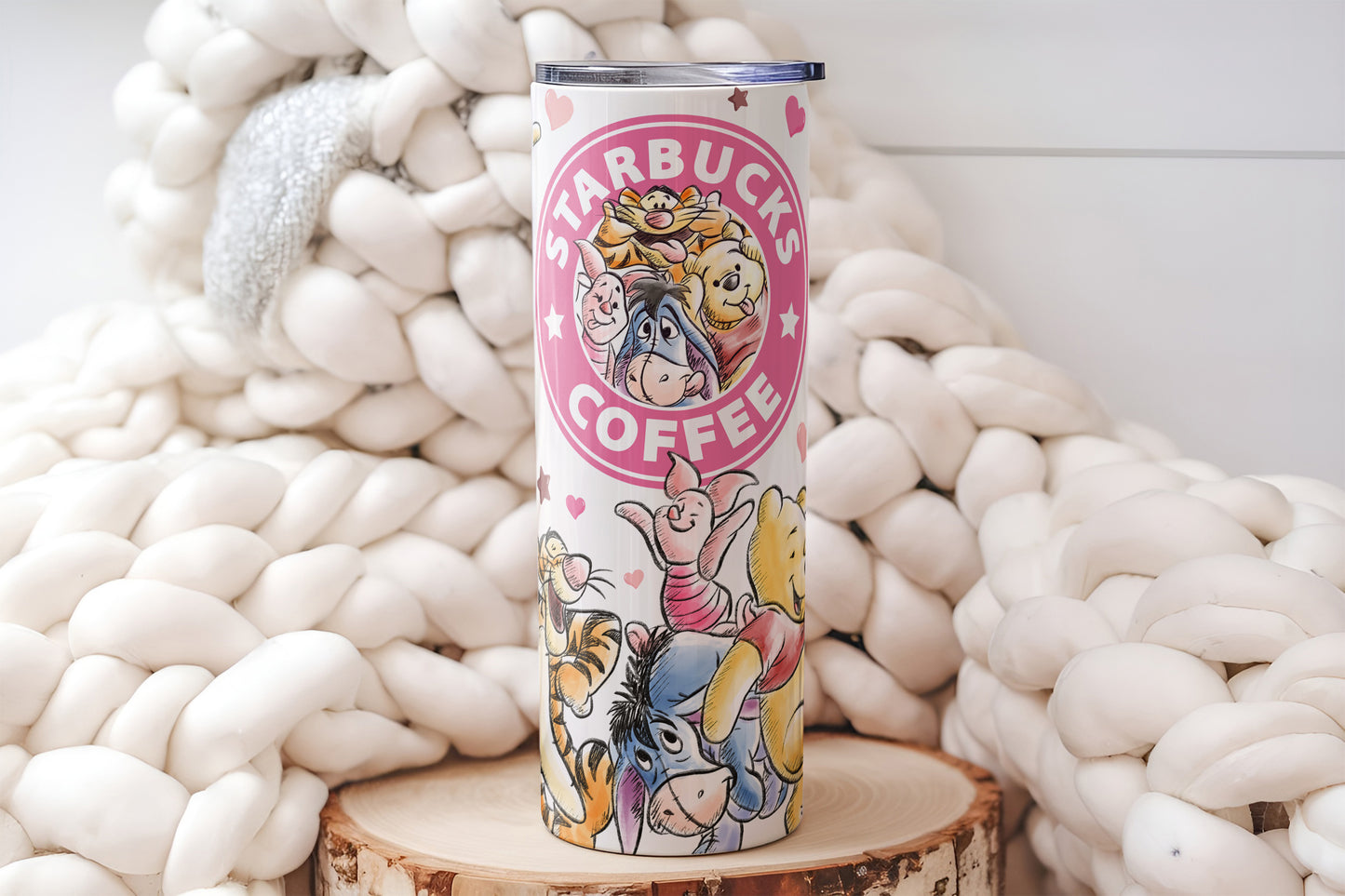 Winnie the Pooh Valentines Starbucks 20oz Tumbler