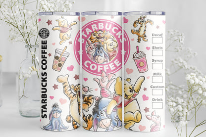 Winnie the Pooh Valentines Starbucks 20oz Tumbler