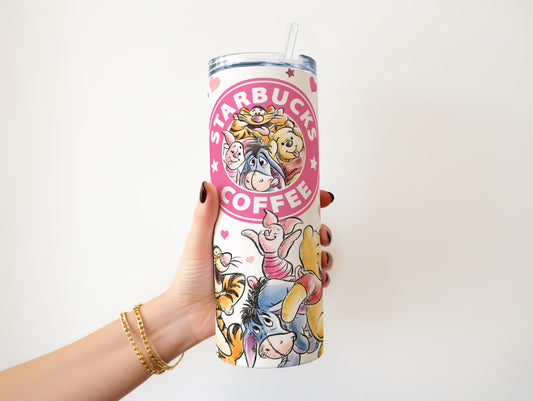Winnie the Pooh Valentines Starbucks 20oz Tumbler