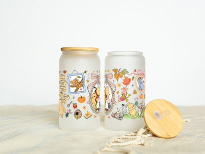 Vintage Winnie the Pooh 16oz Libbey Jar Glass