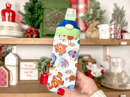 Nemo Pattern 12oz Childrens Insulated Water Bottle - Blue and Green